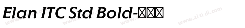 Elan ITC Std Bold字体转换